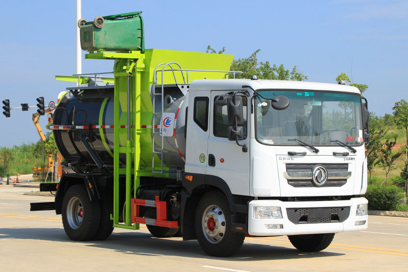 東風(fēng)D9國(guó)六 8方 圓罐餐廚垃圾車(chē)